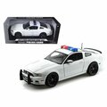 Shelby Collectibles 2013 Ford Mustang Boss 302 White Unmarked Police Car 1-18 Diecast Car Model SC463